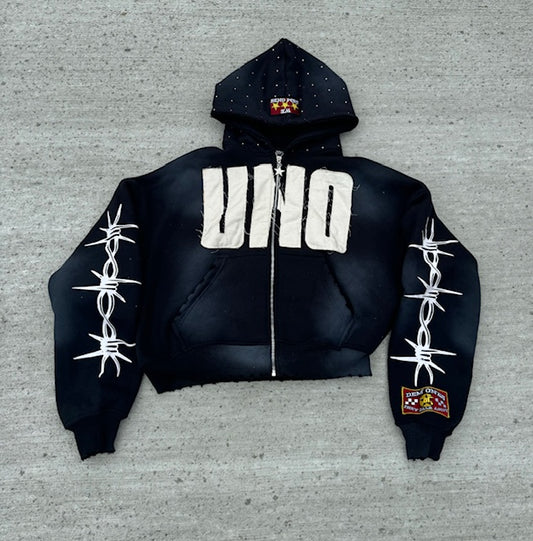 Black UNO zip up