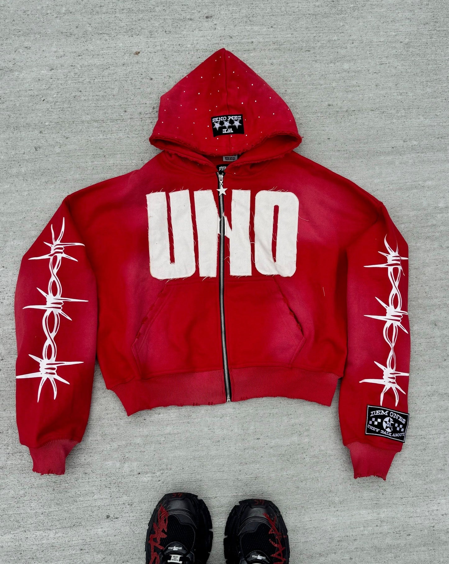 Red UNO zip up